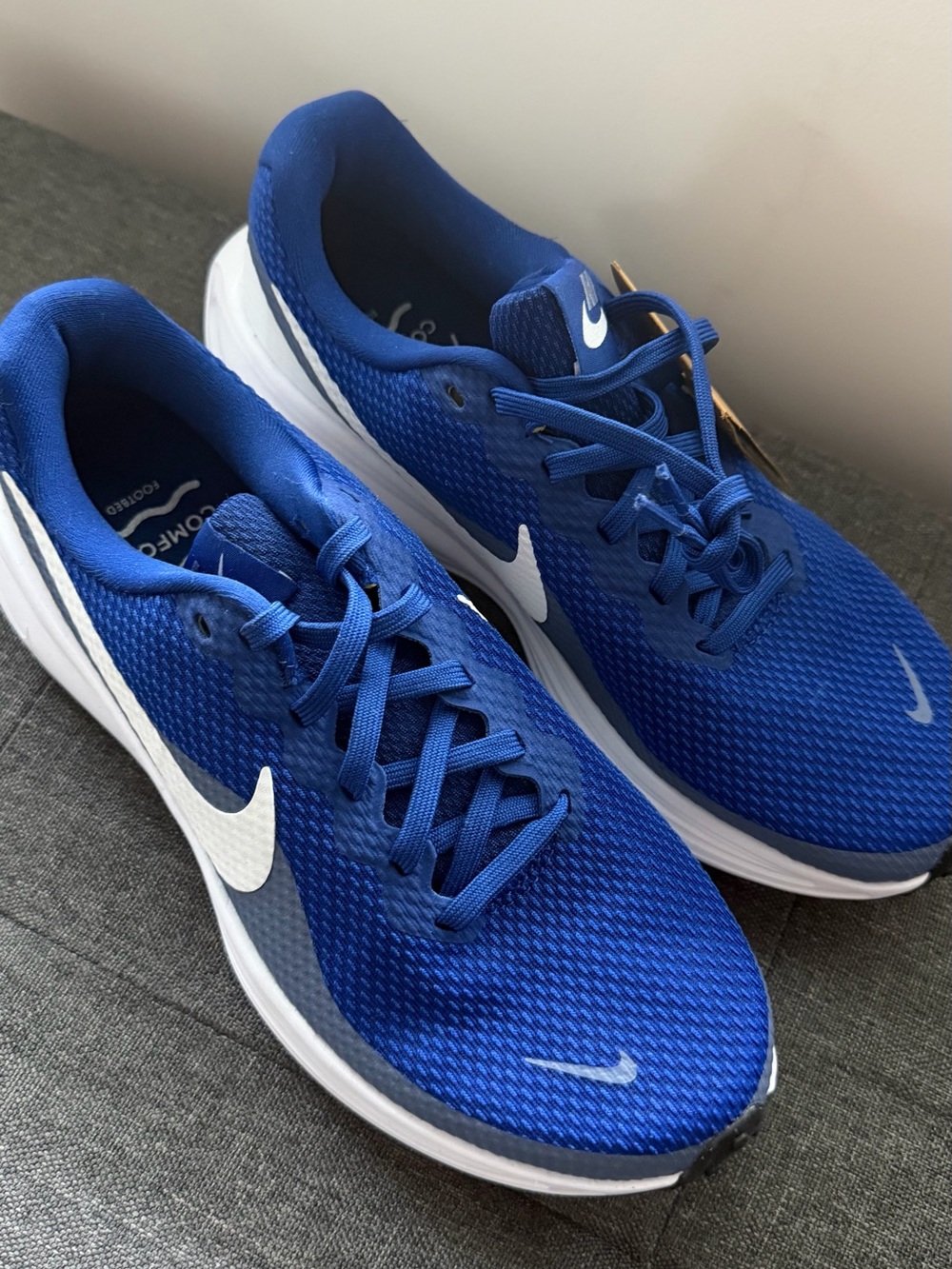 Nike big kids Athletic Running Shoes - Royal Blue & White